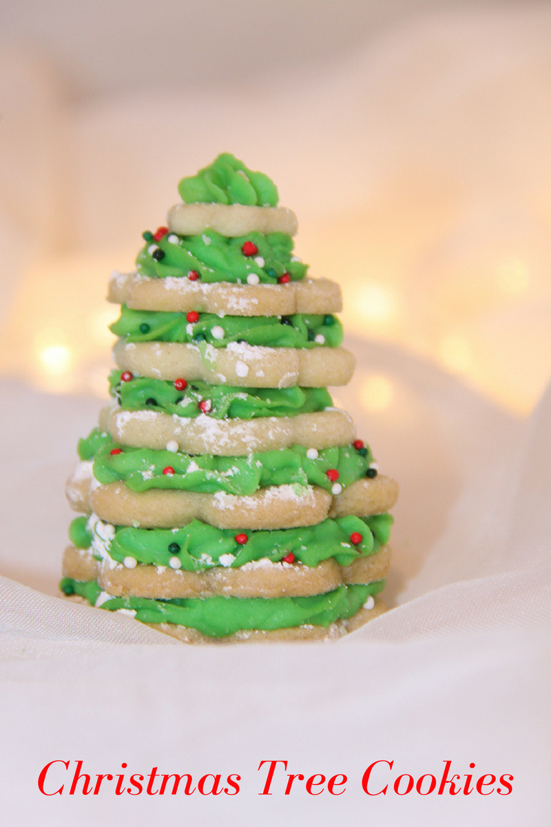 Christmas Tree Cookie Stacks - Gather Lemons