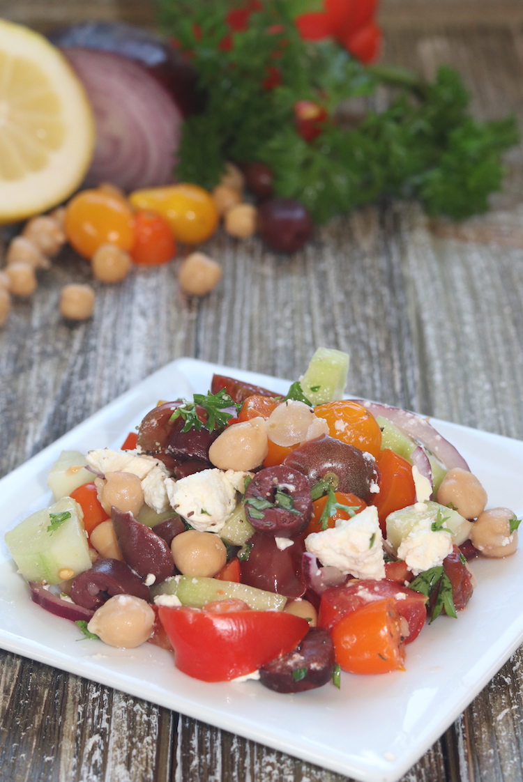 Mediterranean Greek Chickpea Salad