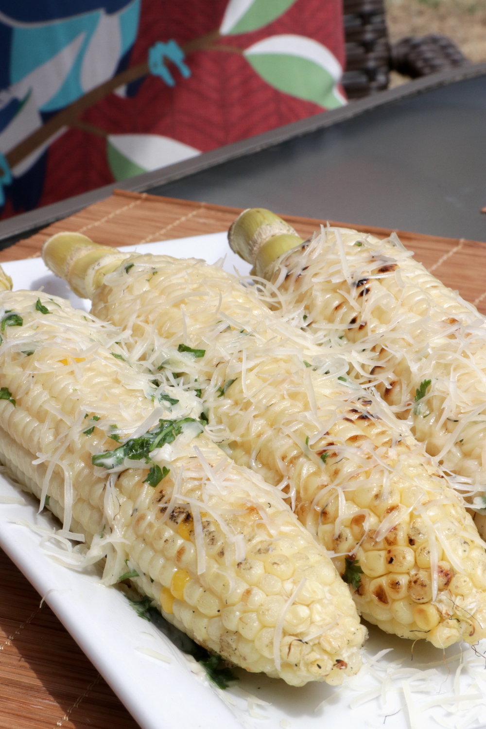 Grilled Corn on the Cob with Cilantro Lime Butter