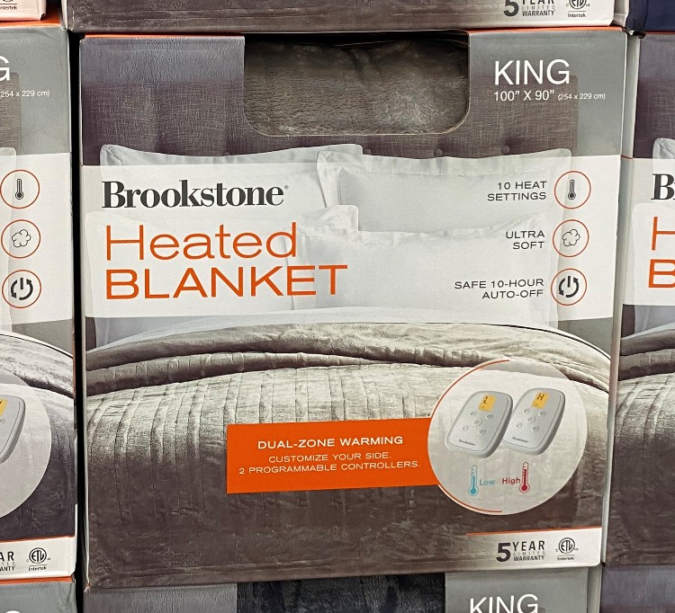 costco brookstone electric blanket