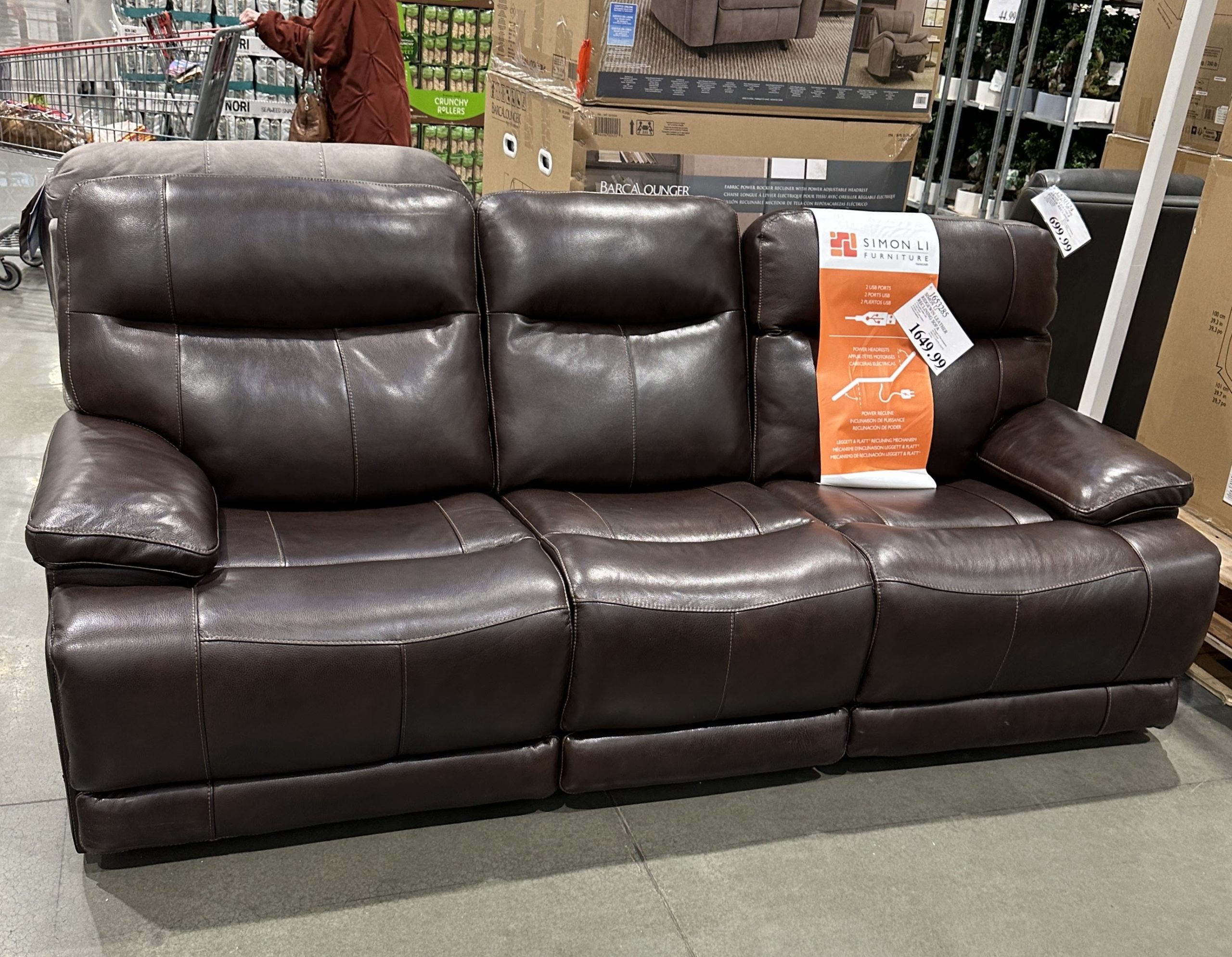 Costco Leather Recliner Sofa Set Cabinets Matttroy   Costco New Recl Scaled 