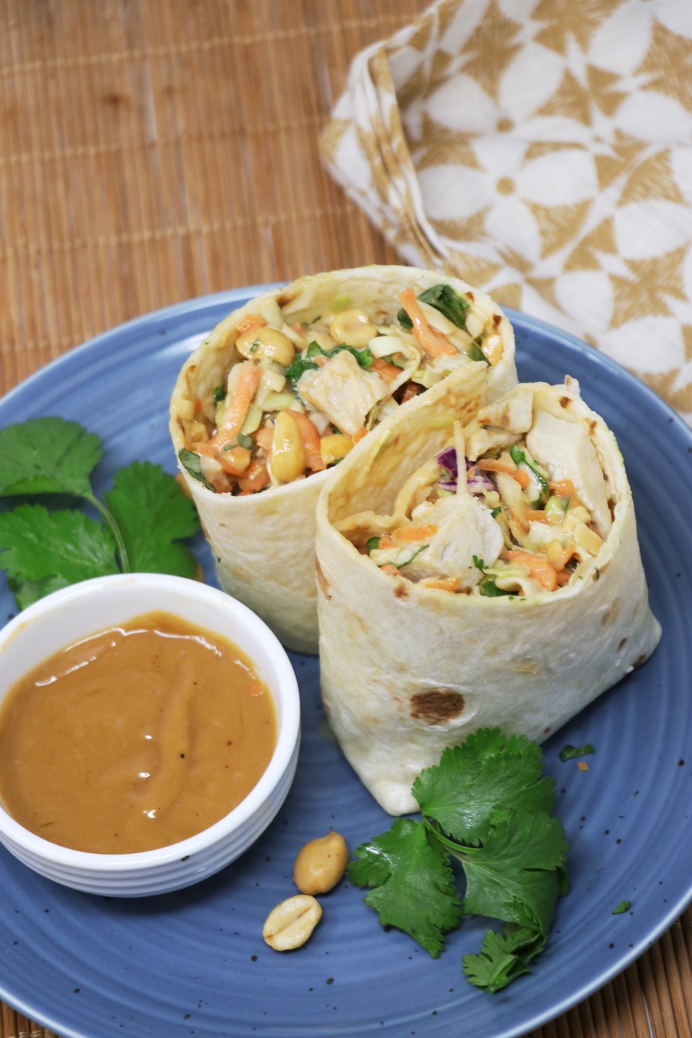 Peanut Chicken Wraps