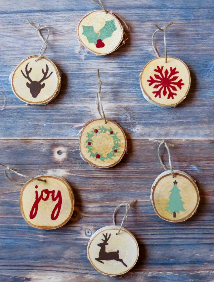 Rustic Wood Slice Ornaments