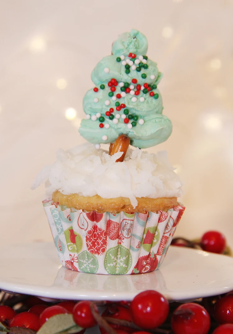 Christmas Tree Mini Cupcakes