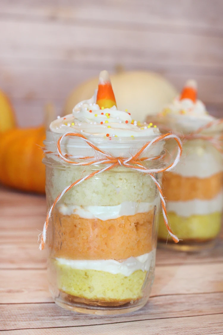 Candy Corn Mini Cakes