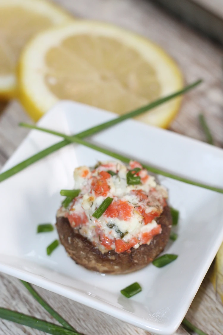 Smoked Salmon Stuffed Mushrooms