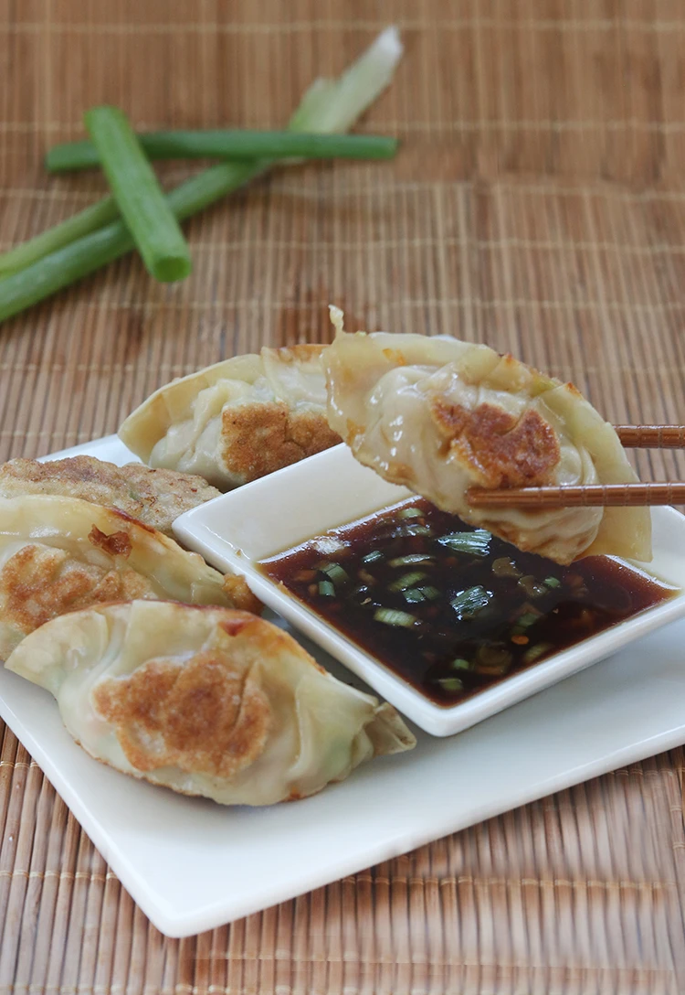 Homemade Gyoza with Dipping Sauce