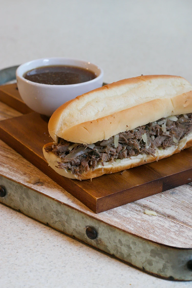 Slow Cooker French Dip Sandwich
