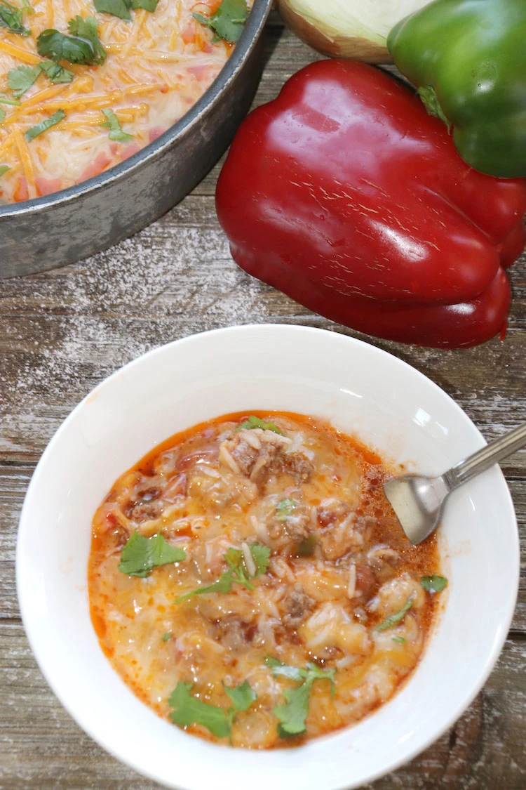 Ground Beef Stuffed Pepper Skillet