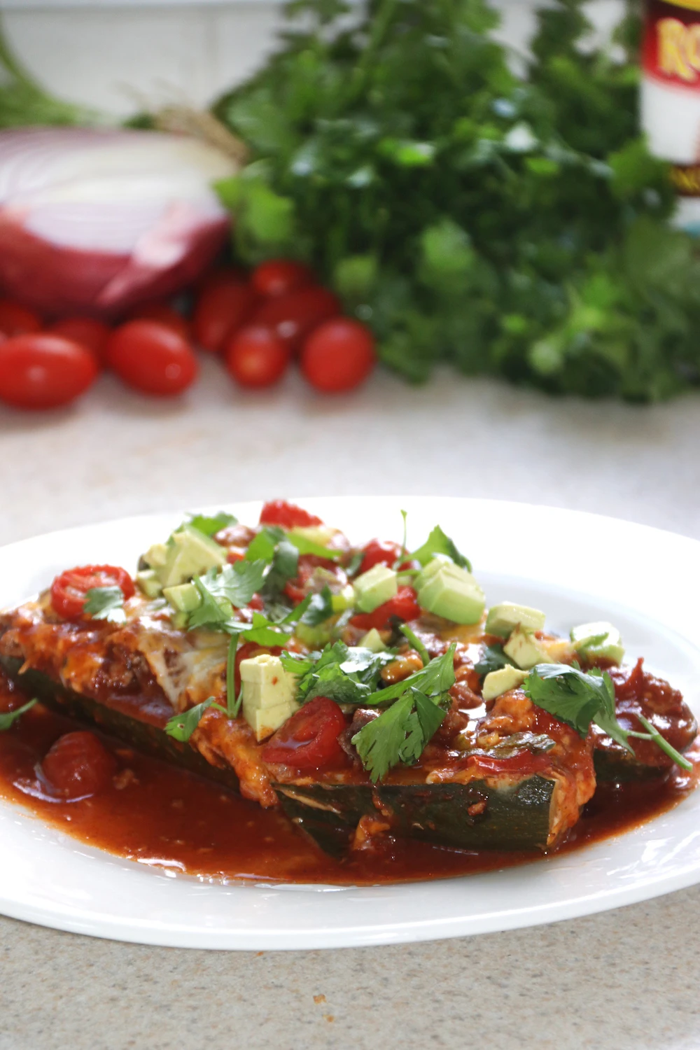 Low-Carb Zucchini Enchiladas