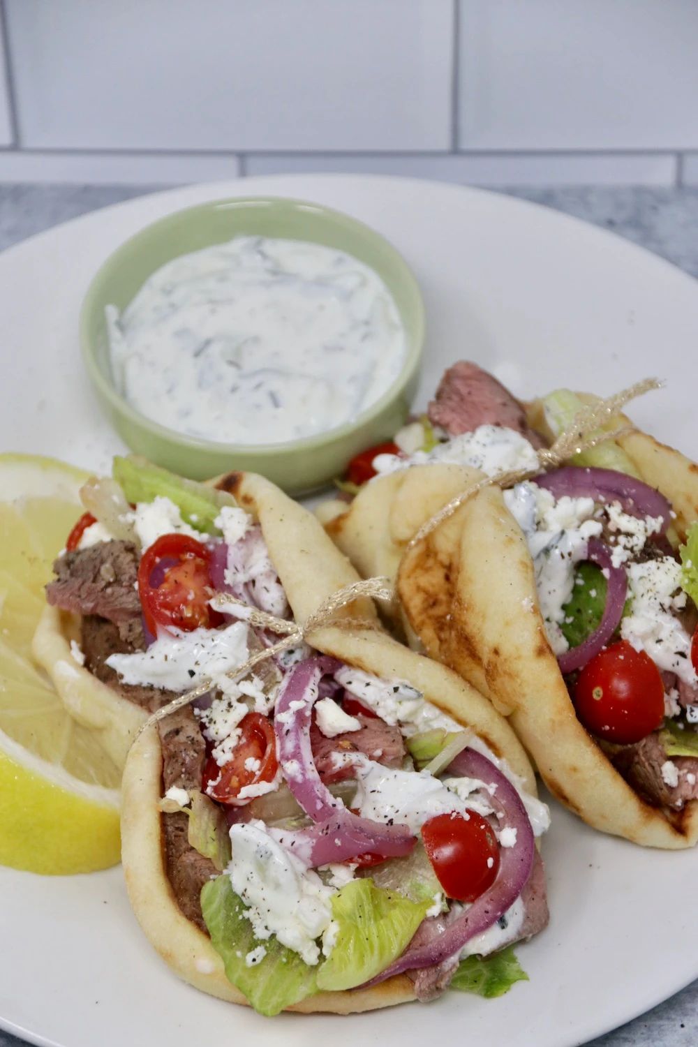 Steak Gyro with Tzatziki Sauce