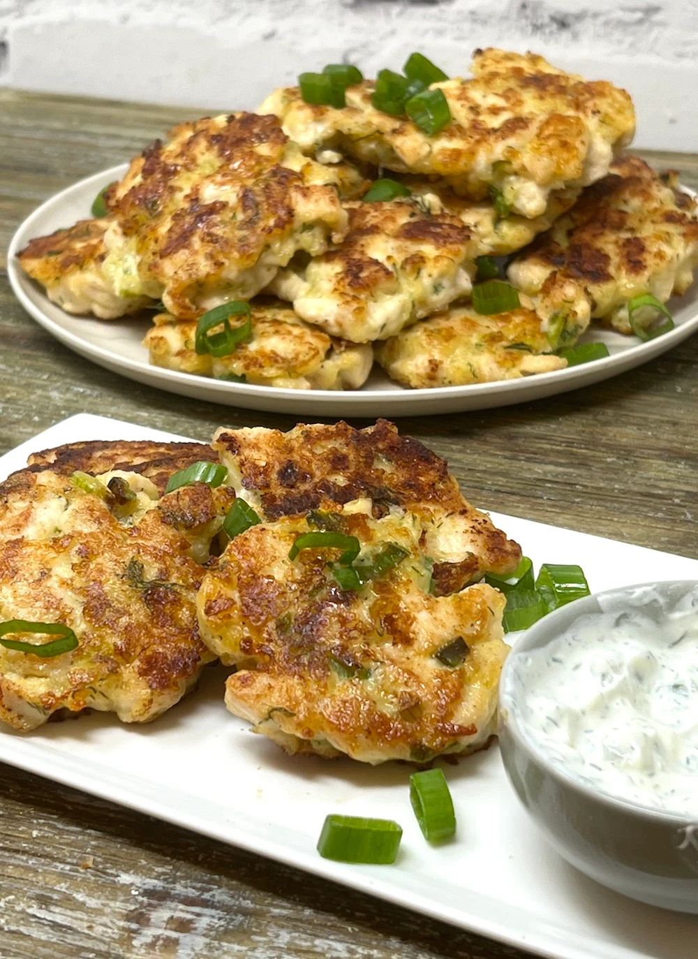 Cheesy Chicken Fritters