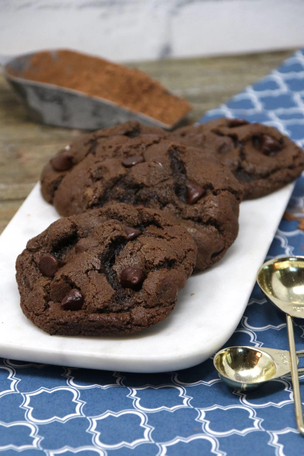 Chewy Double Chocolate Chip Cookies
