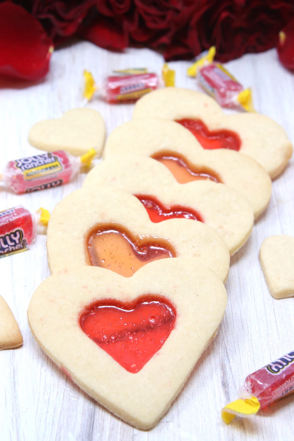 Valentine Stained Glass Cookies
