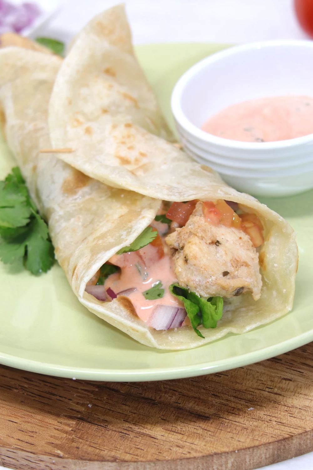 Easy Spicy Chicken Wraps